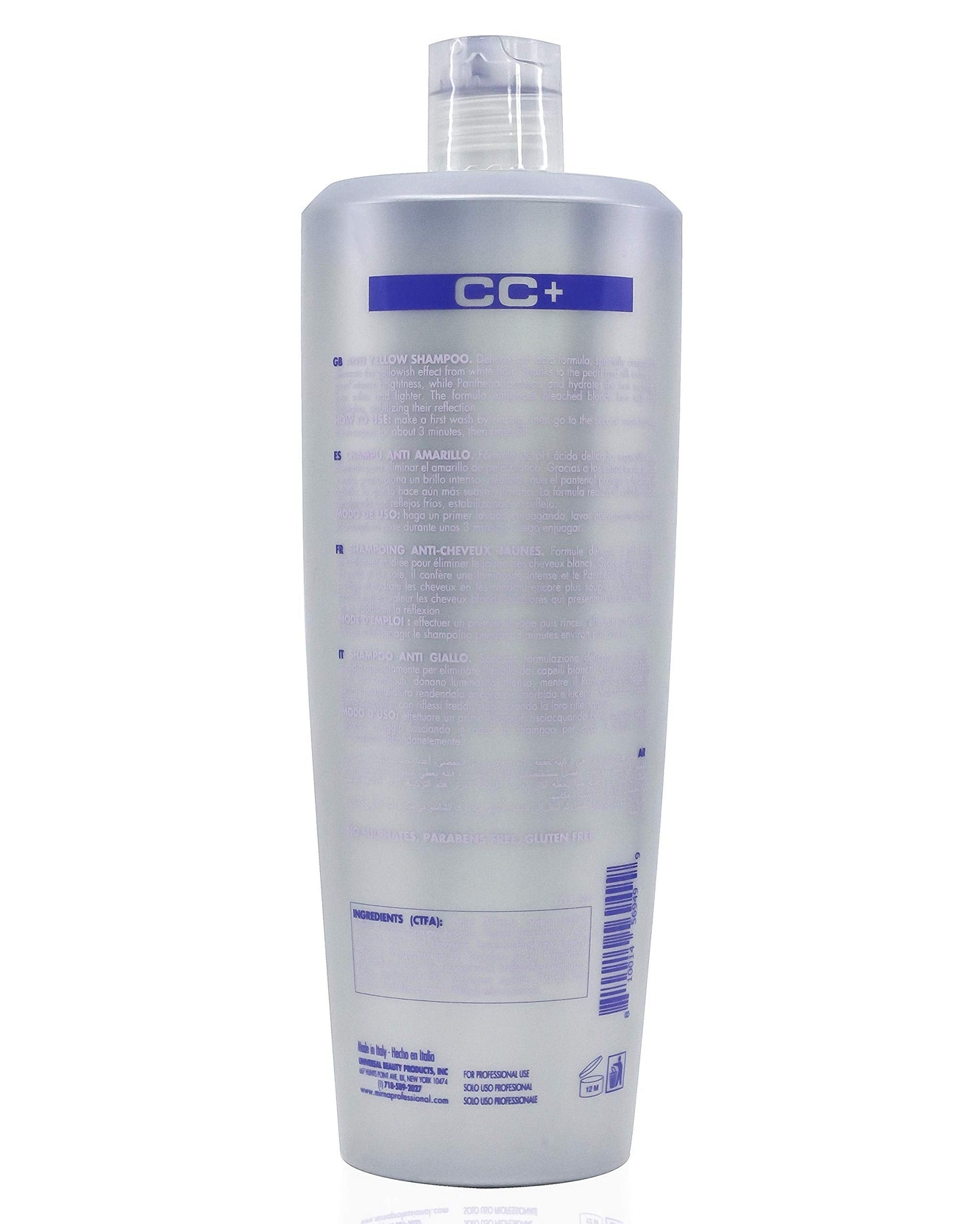 Mirna Professional Anti Yellow Color Care Shampoo | Delicate pH Formula, Silk & Pearl Extracts