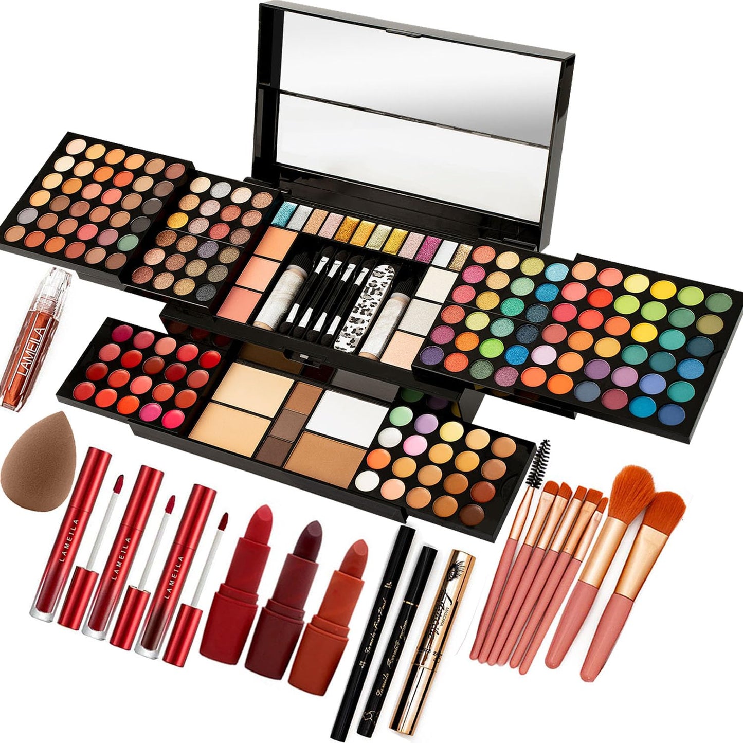 Miss Rose M187 Colors Palette – All-In-One 187-Color Makeup Kit