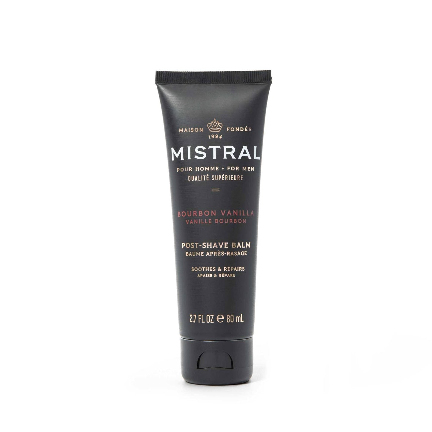 Mistral Bourbon Vanilla After Shave Balm – 2.7 Fl Oz | Hydrating, Non-Greasy, Aloe & Jojoba | Made in France