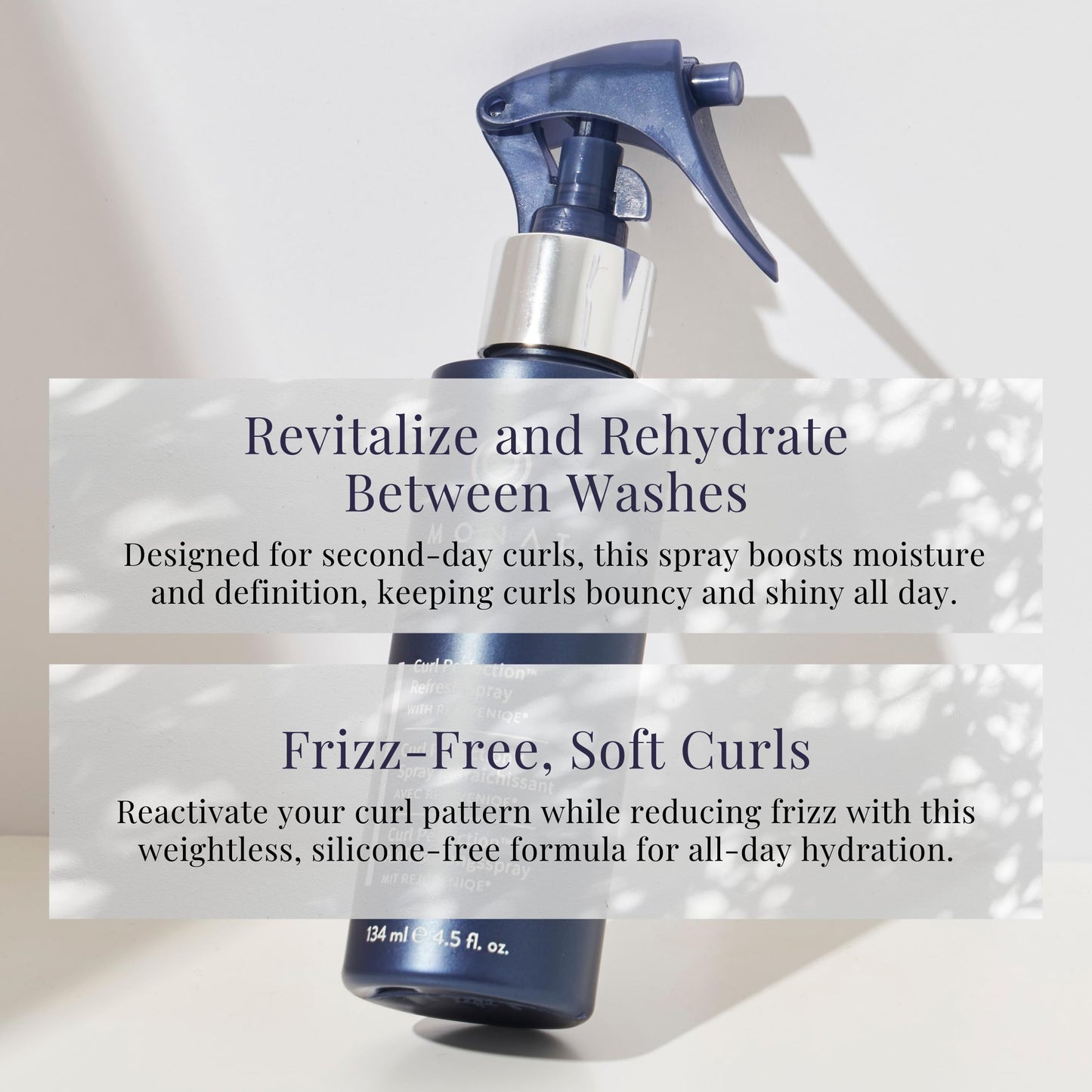 MONAT Curl Perfection Refresh Spray — Second-Day Curl Reactivator, Hydration, Frizz Control, Shine (134 ml/4.5 oz)