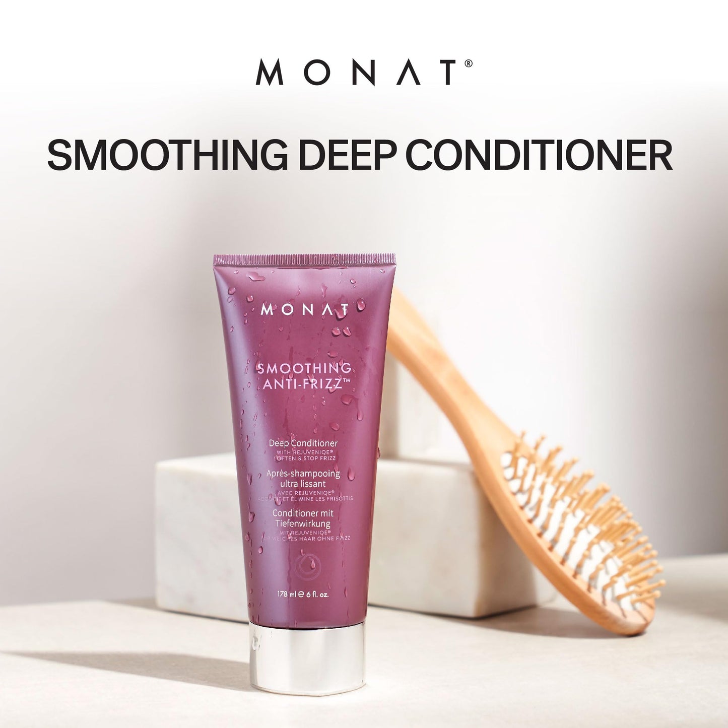 MONAT Smoothing Deep Conditioner with Rejuveniqe | Anti-Frizz, Long-Lasting Frizz Control for Damaged Hair