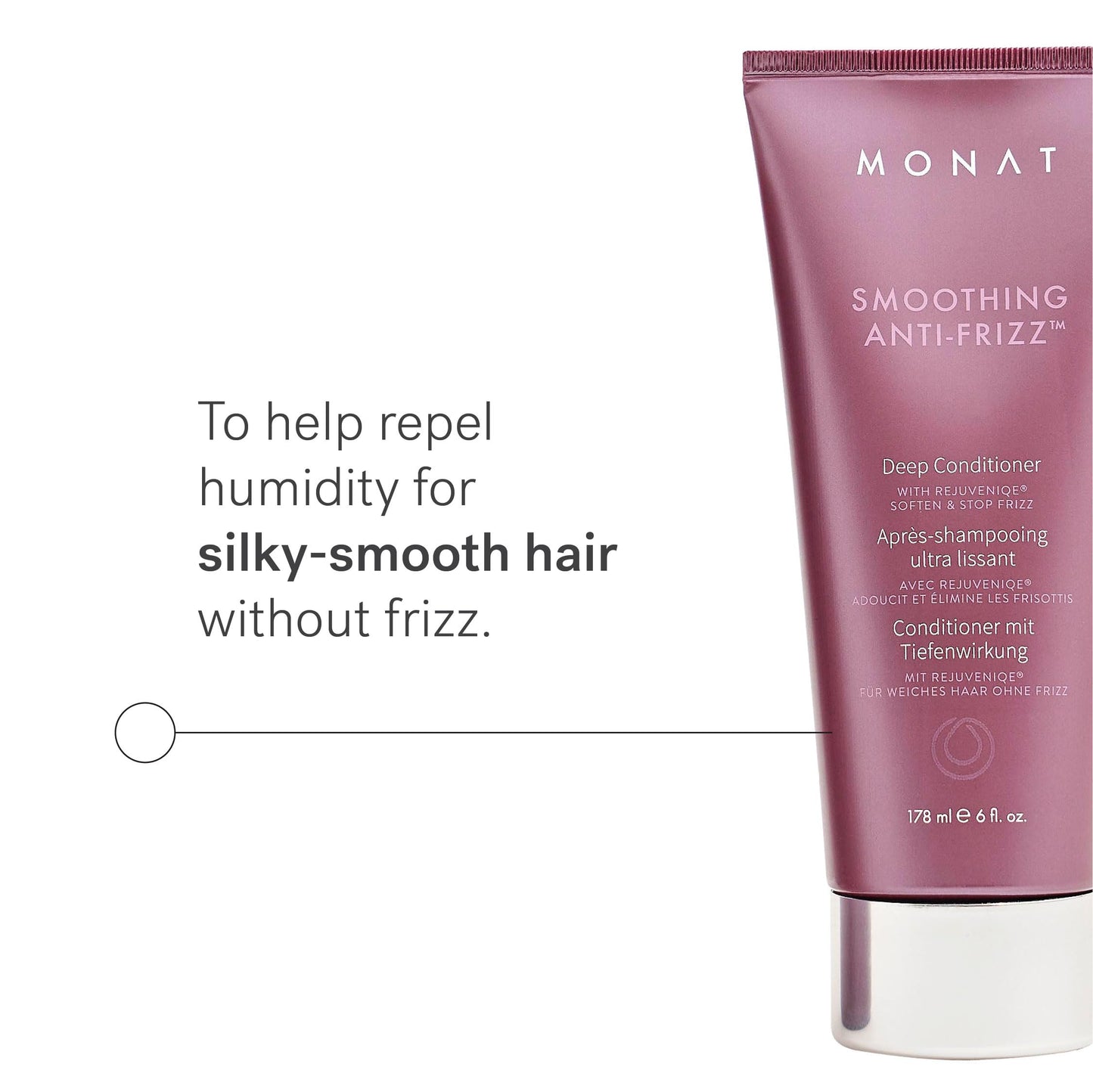 MONAT Smoothing Deep Conditioner with Rejuveniqe | Anti-Frizz, Long-Lasting Frizz Control for Damaged Hair
