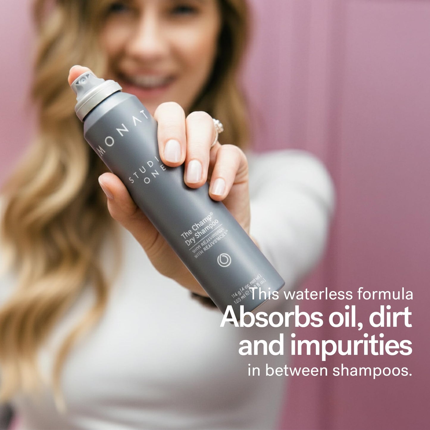 MONAT Studio One The Champ Conditioning Dry Shampoo with Rejuveniqe – Waterless Hair Refresh