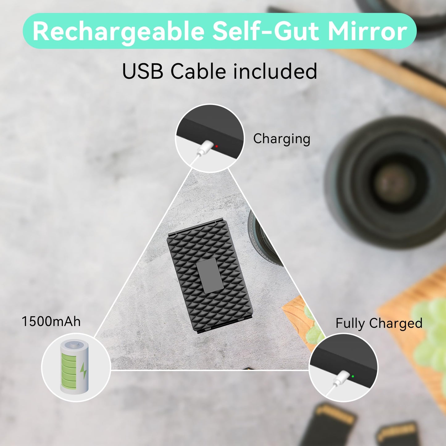 Moruedtu 3 Way Mirror with LED Lights & 360° View – Self Haircuts, Shaving & Styling