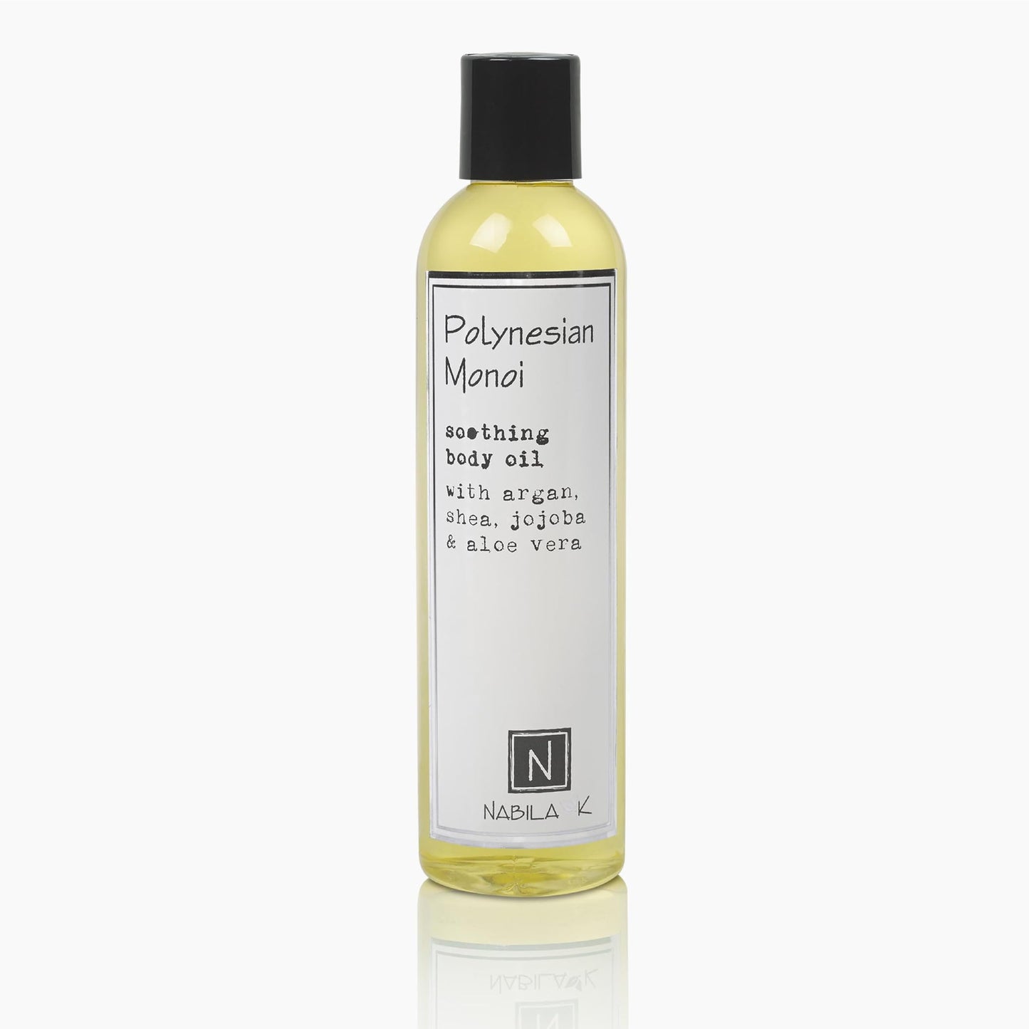 Nabila K Polynesian Monoi Body Oil – 9 oz with Argan & Coconut, Vitamin C Enriched, Vegan-Friendly