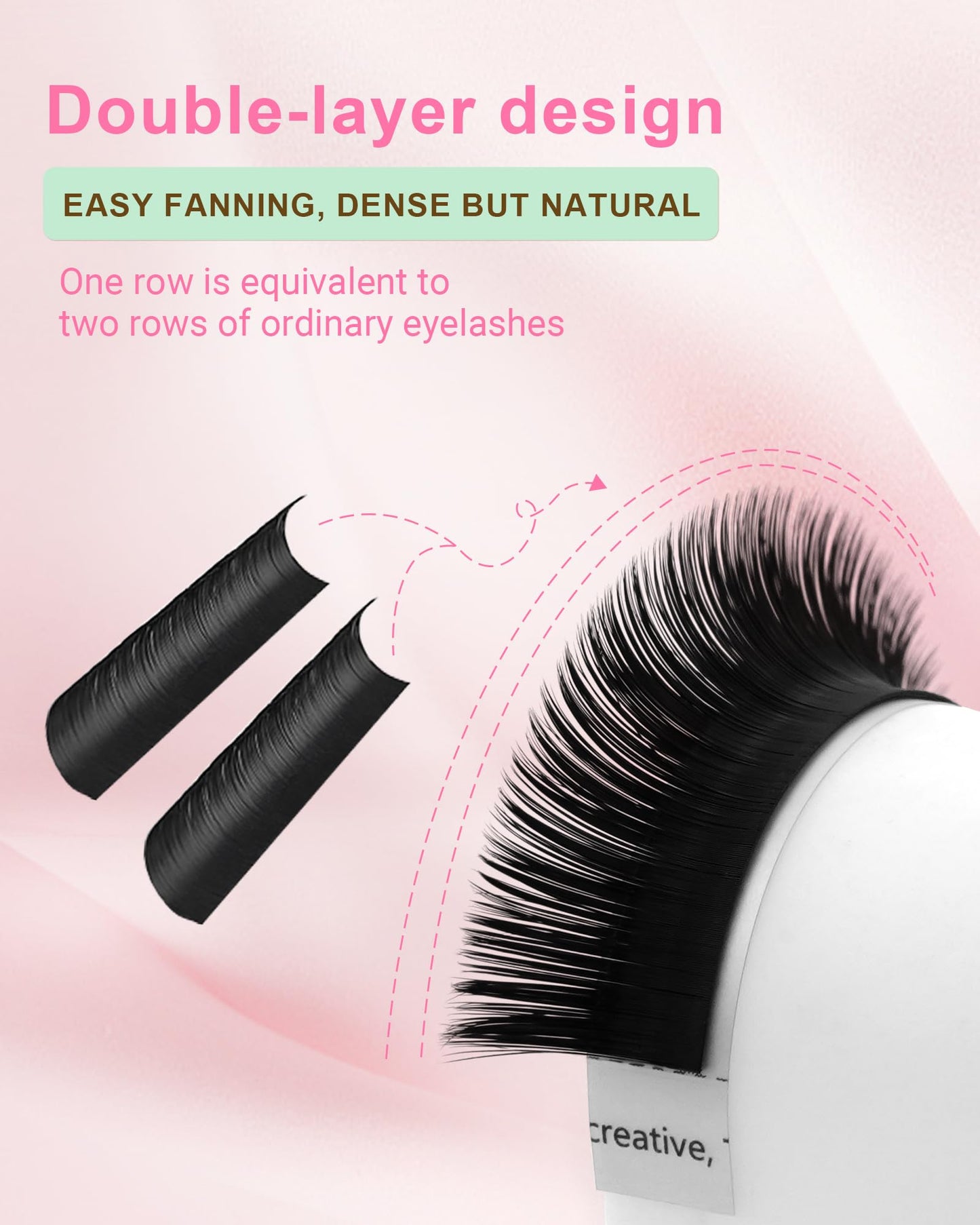 NAGARAKU Easy Fan Eyelash Extensions – 5 Trays in 1 Pack, 0.05 D Curl, 8–15mm Mix