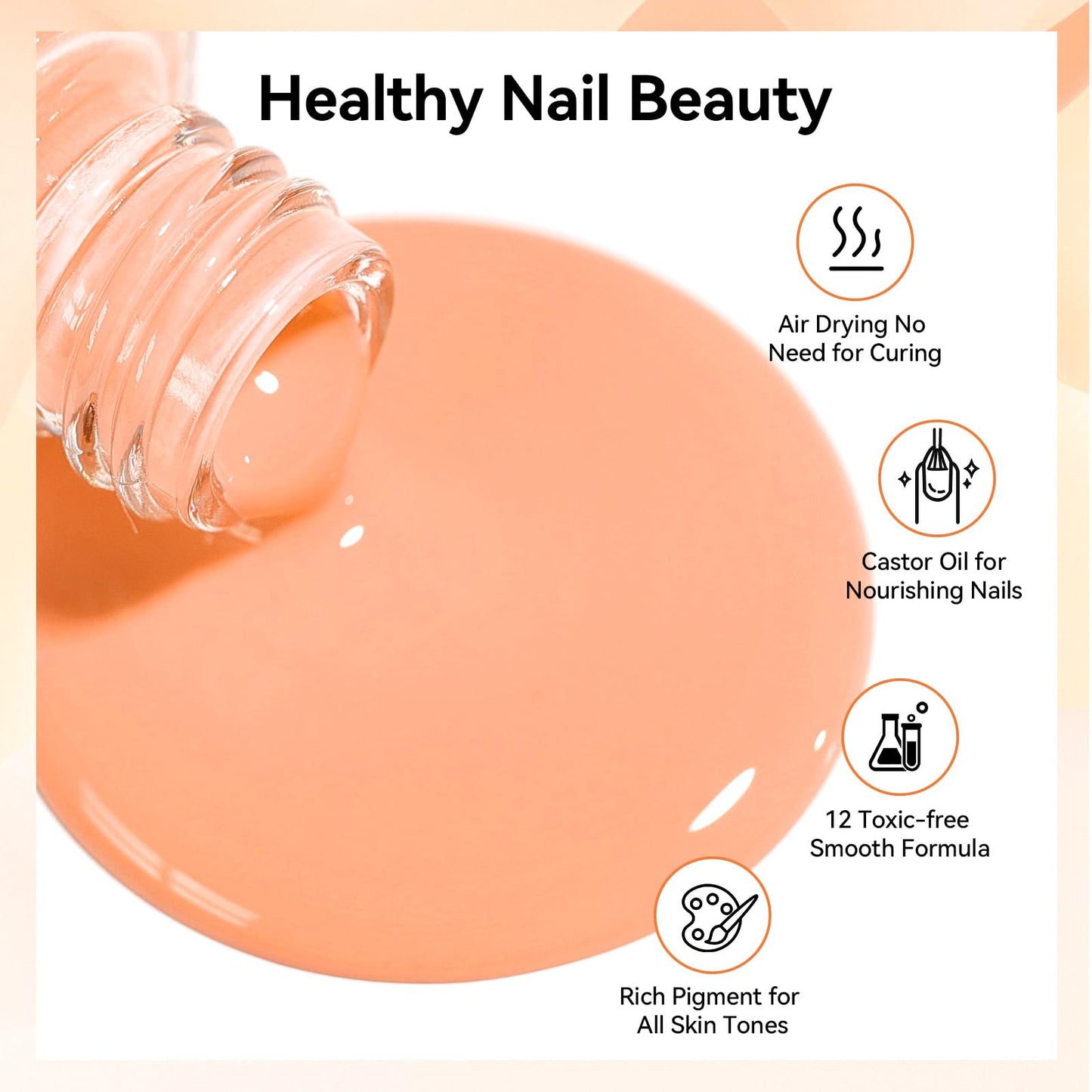 Nailshion Nude Gray Nail Polish Set – 16 Colors with Base & Top Coat, Remover Pads | Fast Dry, Non-Gel