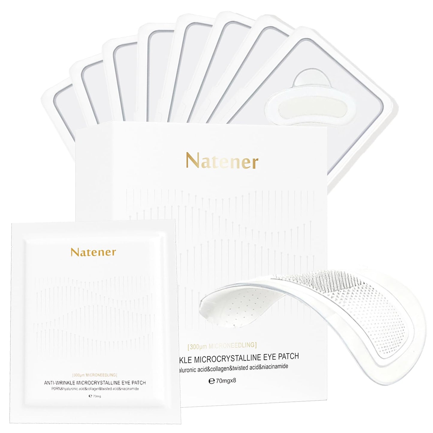 Natener 8 PDRN Micro Eye Patches | Puffy Eyes, Dark Circles & Wrinkles