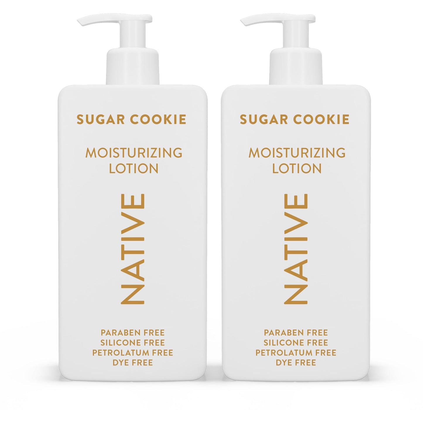 Native Body Lotion Sugar Cookie – Silicone Free, Dye Free, Hydrating 2 x 16.5 oz