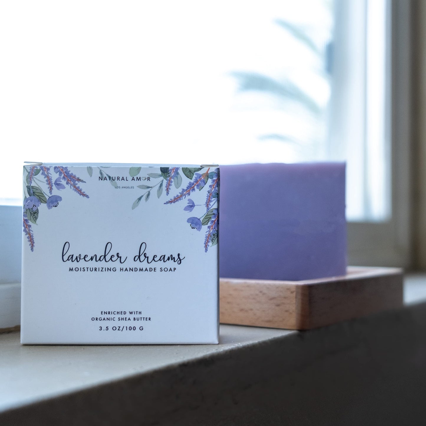 Natural Amor Los Angeles Lavender Spa Gifts for Women – 7pc Self-Care Box