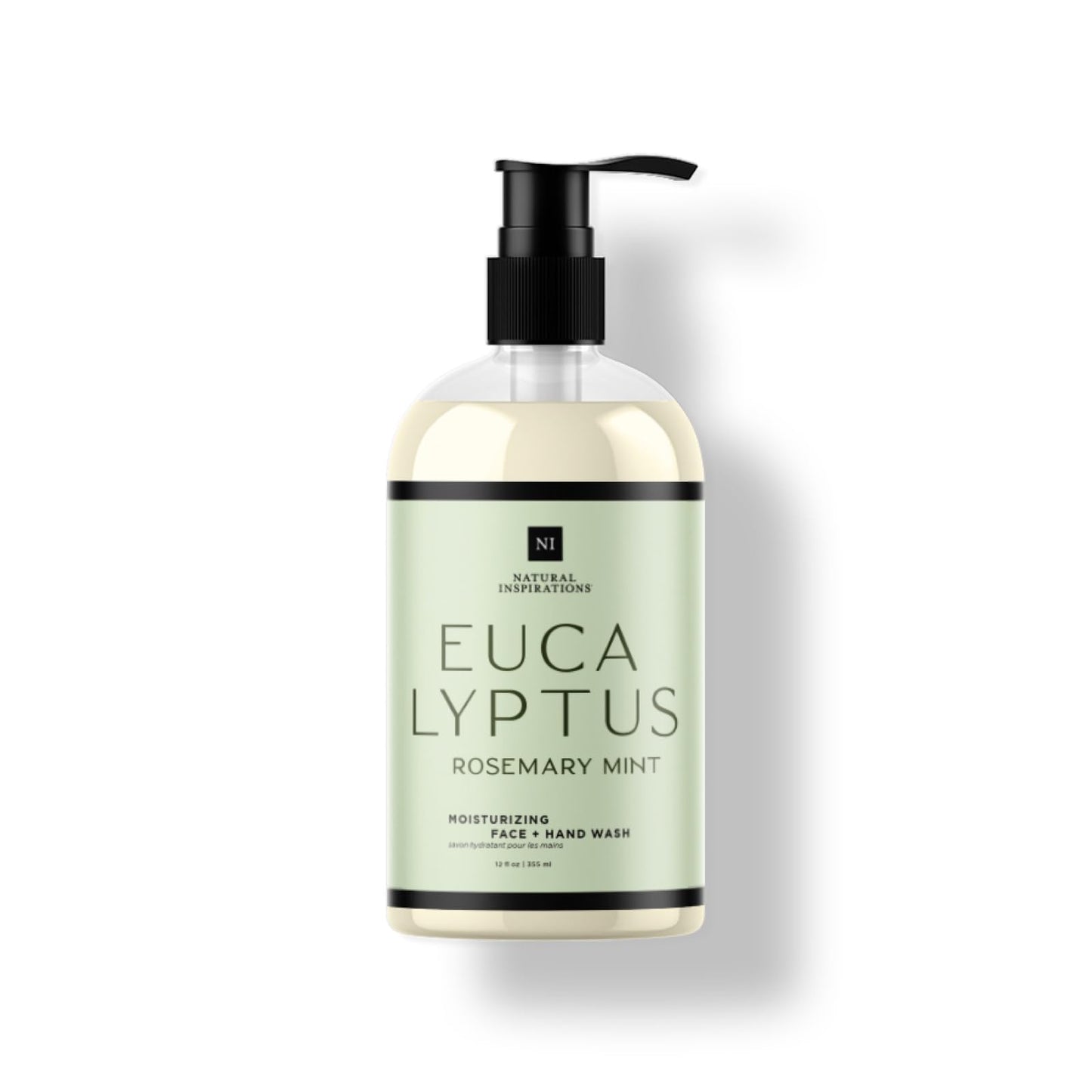 Natural Inspirations Eucalyptus Rosemary Mint Moisturizing Hand + Face Wash 12 oz | Sulfate-Free
