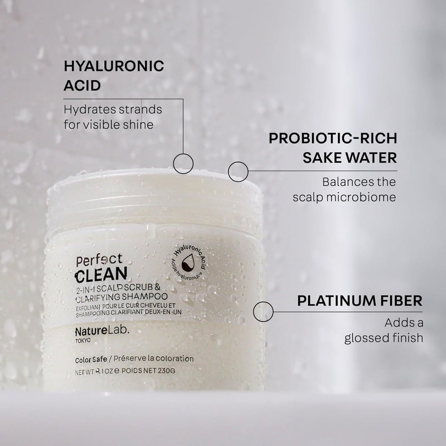NatureLab.TOKYO Perfect Clean 2-in-1 Scalp Scrub & Balancing Sake Rinse – Clarifying Hair Treatment Duo