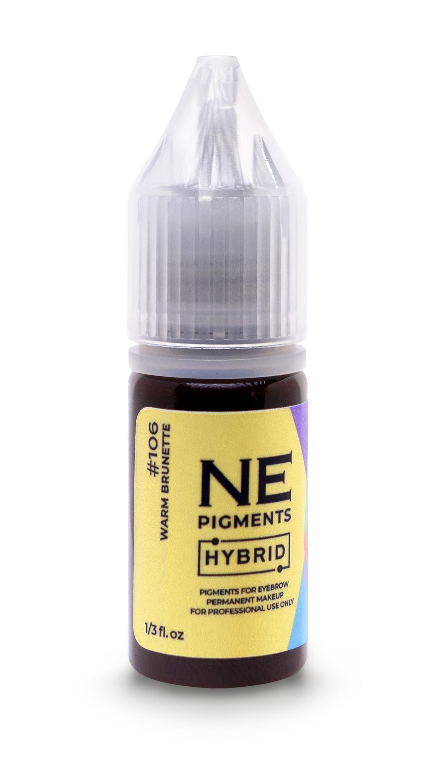 NE PIGMENTS #106 Warm Brunette by Elena Nechaeva – Microblading Ink for Subtle, Natural Brows