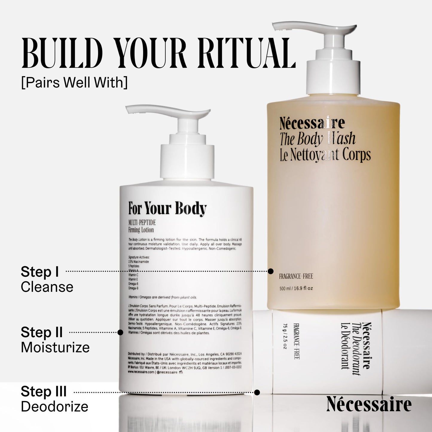 Nécessaire Fragrance-Free Deodorant | Aluminum-Free, Mandelic Acid, Extra Strength (75 g/2.5 oz)