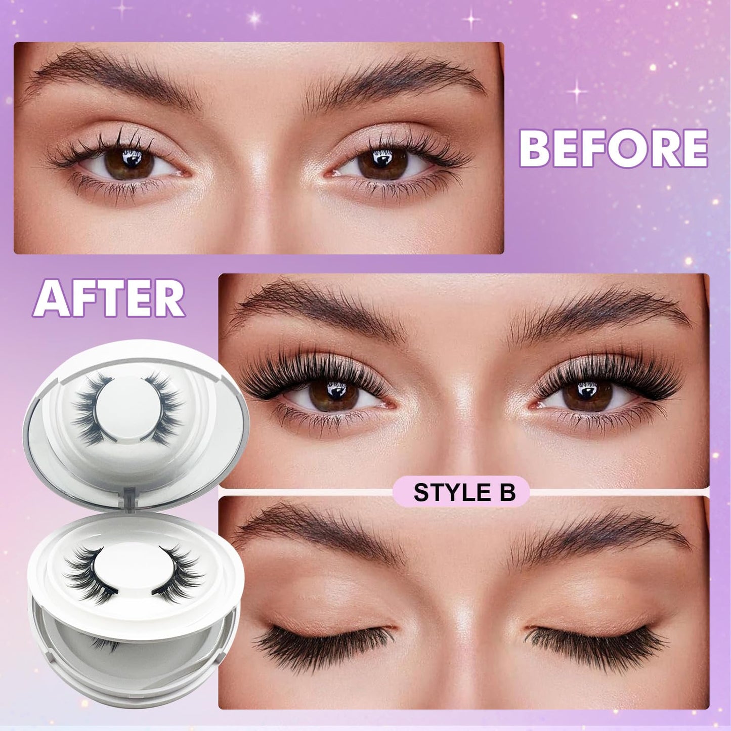 NGWDBA Hunnyfit Magnetic Lashes – Reusable, Glue-Free Lashes with Applicator