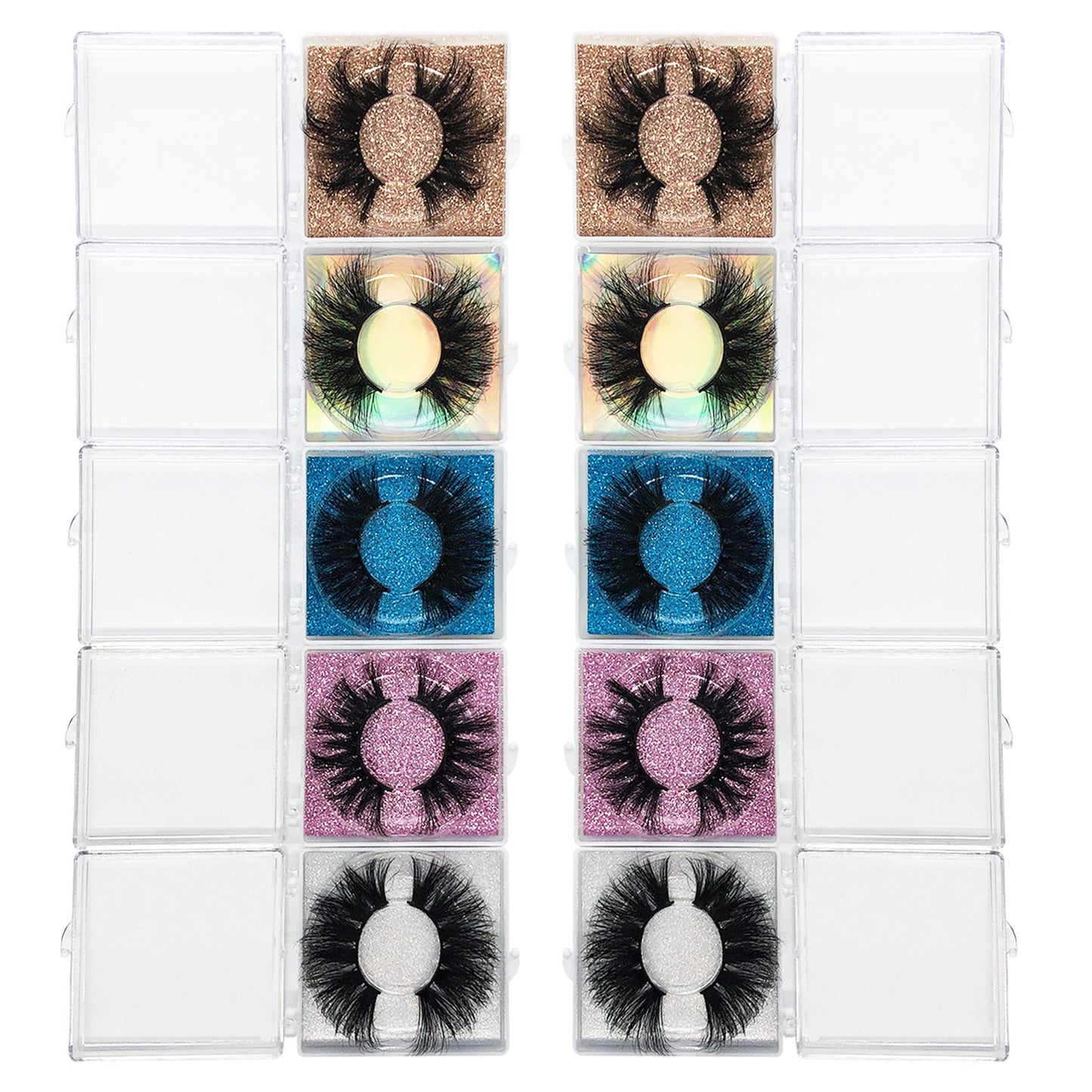 Ninglash 25mm Mink Eyelashes – 10 Pack, Dramatic 3D Full-Strip, Cruelty-Free Bulk