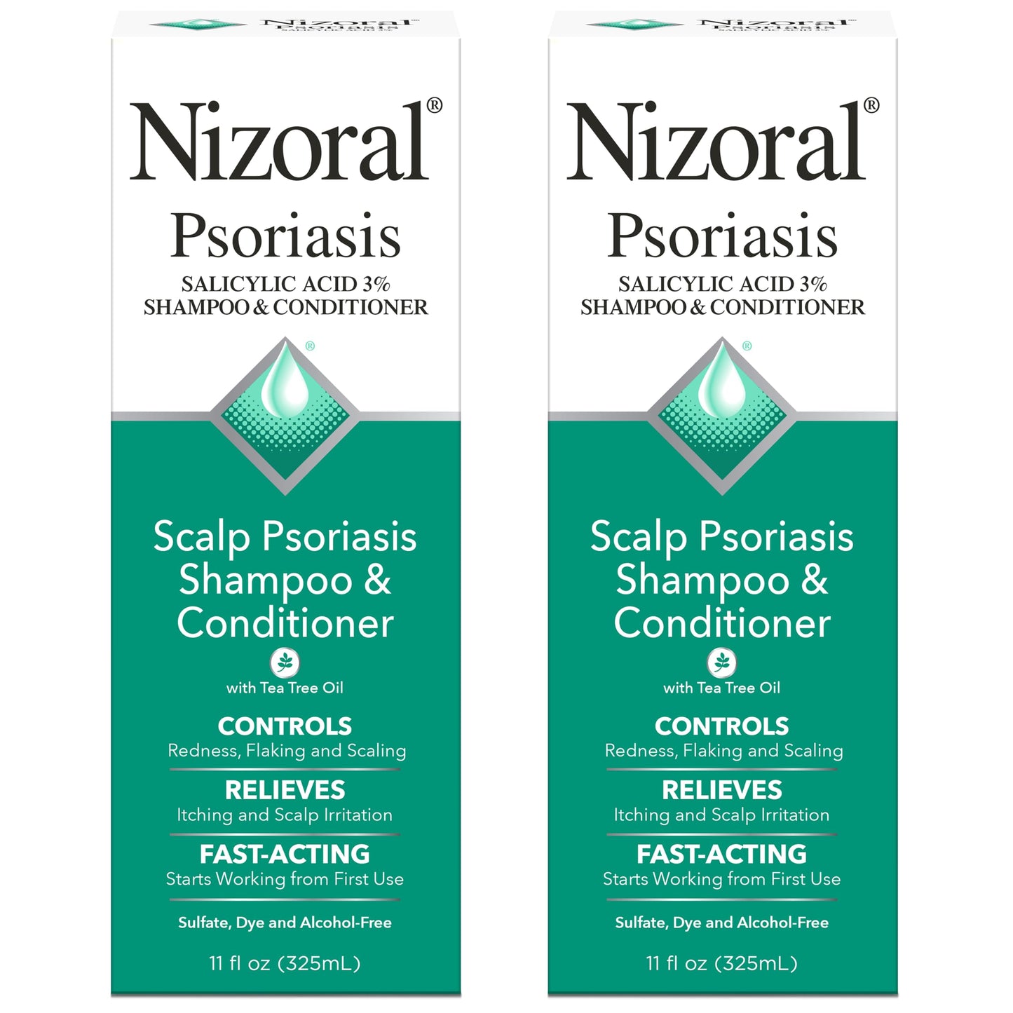 Nizoral Psoriasis Shampoo & Conditioner – Maximum Strength Scalp Treatment, 2 x 11 oz
