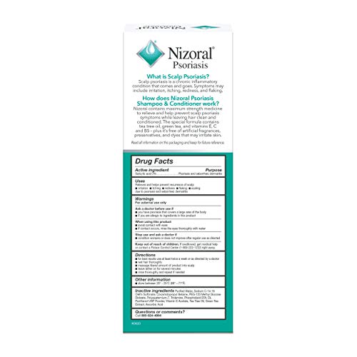 Nizoral Psoriasis Shampoo & Conditioner – Maximum Strength Scalp Treatment, 2 x 11 oz
