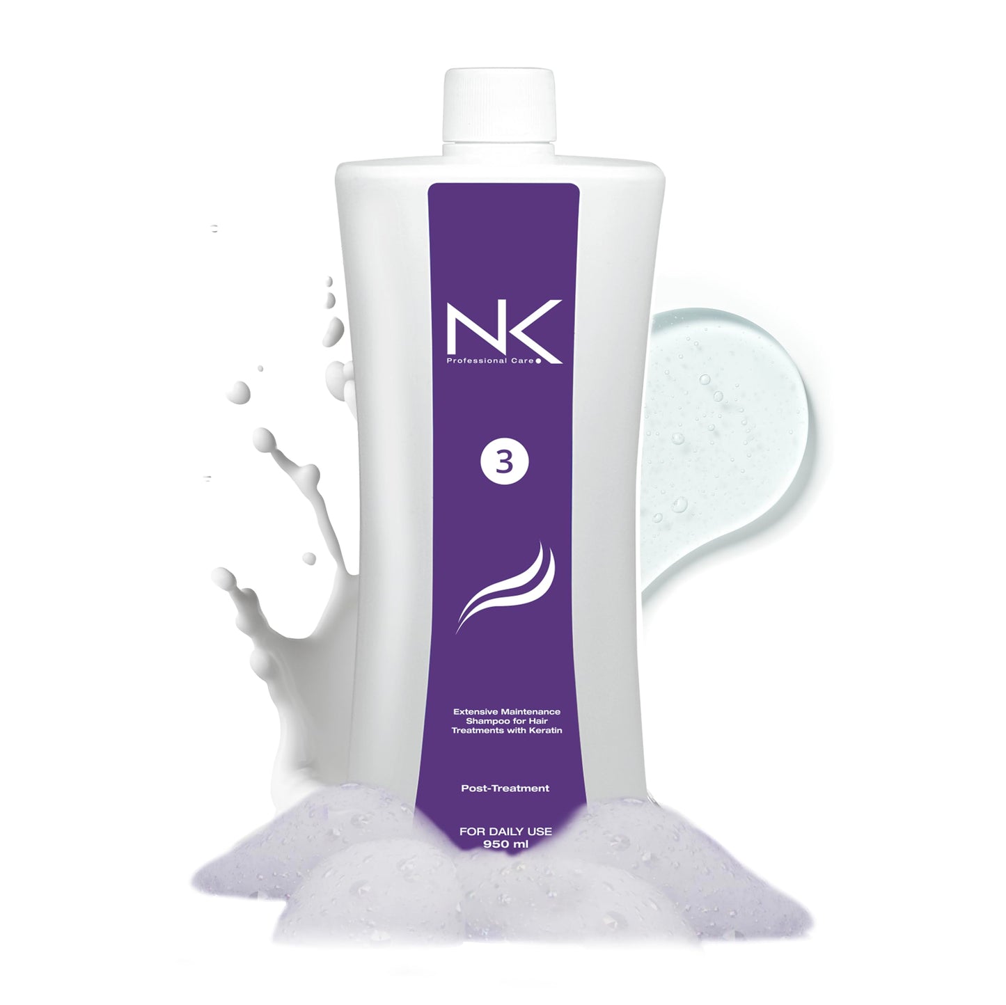 NK Professional Care Step 3 Extensive Maintenance Shampoo for Keratin Treatments – Salt-Free, 950ml