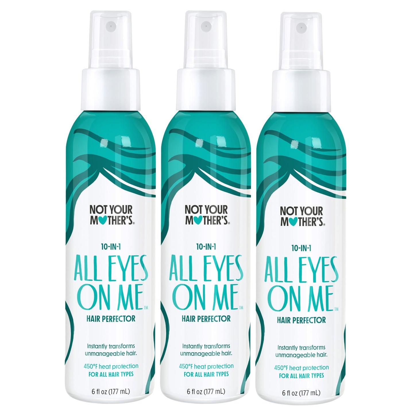 Not Your Mother's All Eyes On Me 10-in-1 Hair Perfector (3-Pack) – Heat Protectant, Detangler & Frizz Control
