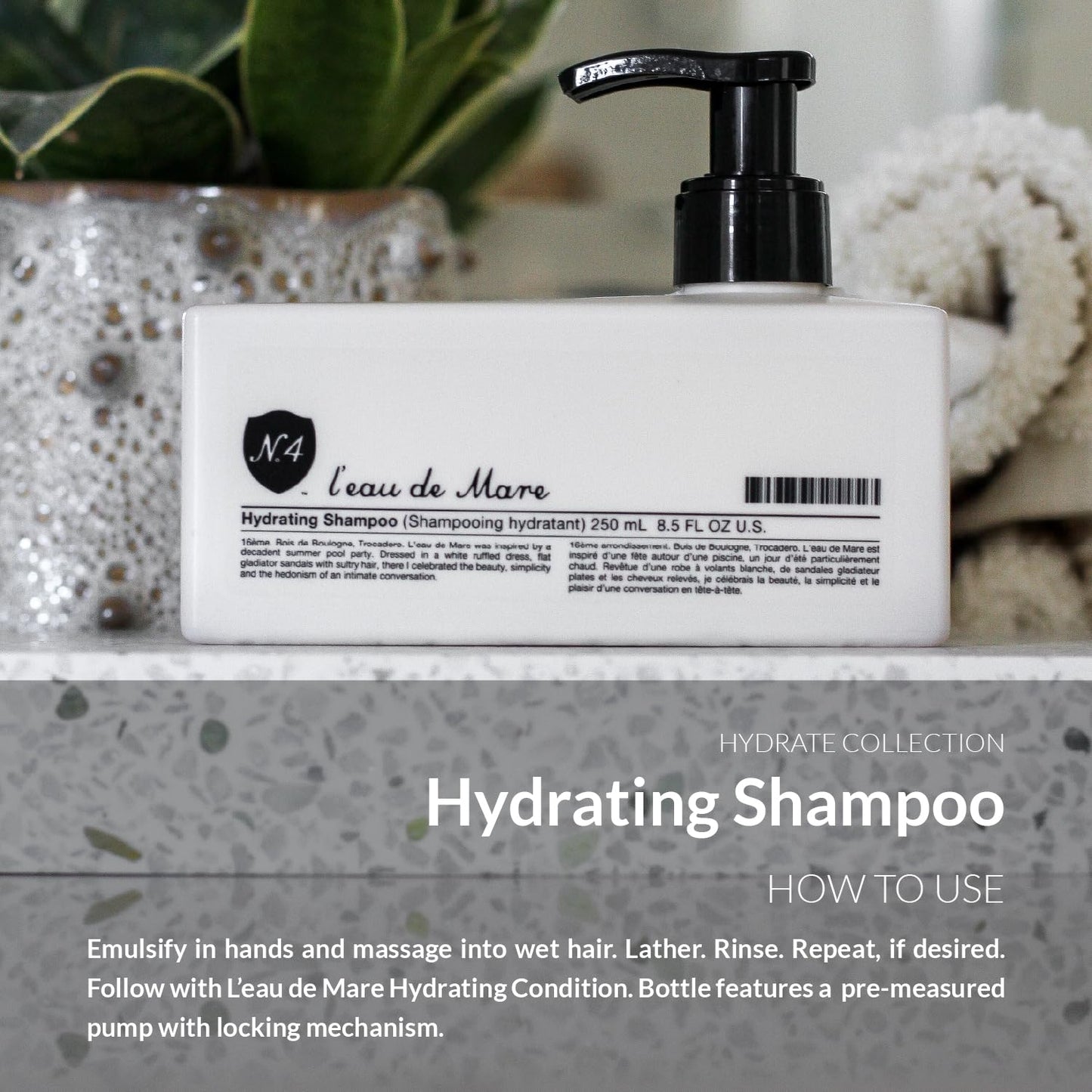 Number 4 Hydrating Shampoo – Moisturizing & Color Safe, 8.5 oz