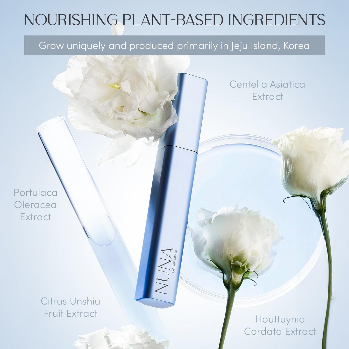 NUNA Eyelash Growth Support Serum 6ml – Fuller Lashes & Brows, Biotin & Multi-Peptide