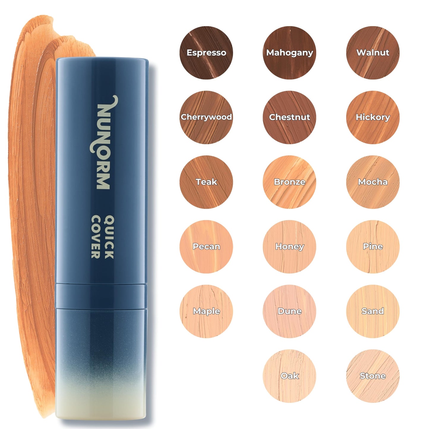 NuNorm Foundation & Concealer Stick for Men – Buildable Coverage, Non-Comedogenic, 12-Beige