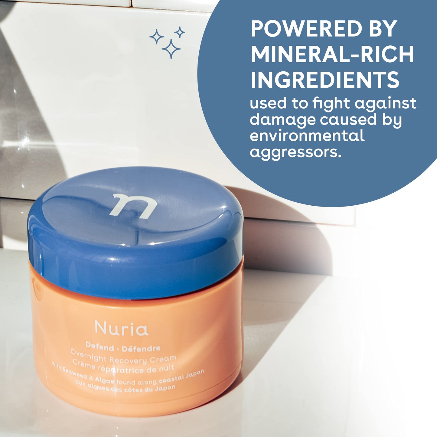 Nuria Defend Overnight Face Cream – Nighttime Moisturizer with Seaweed & Aloe