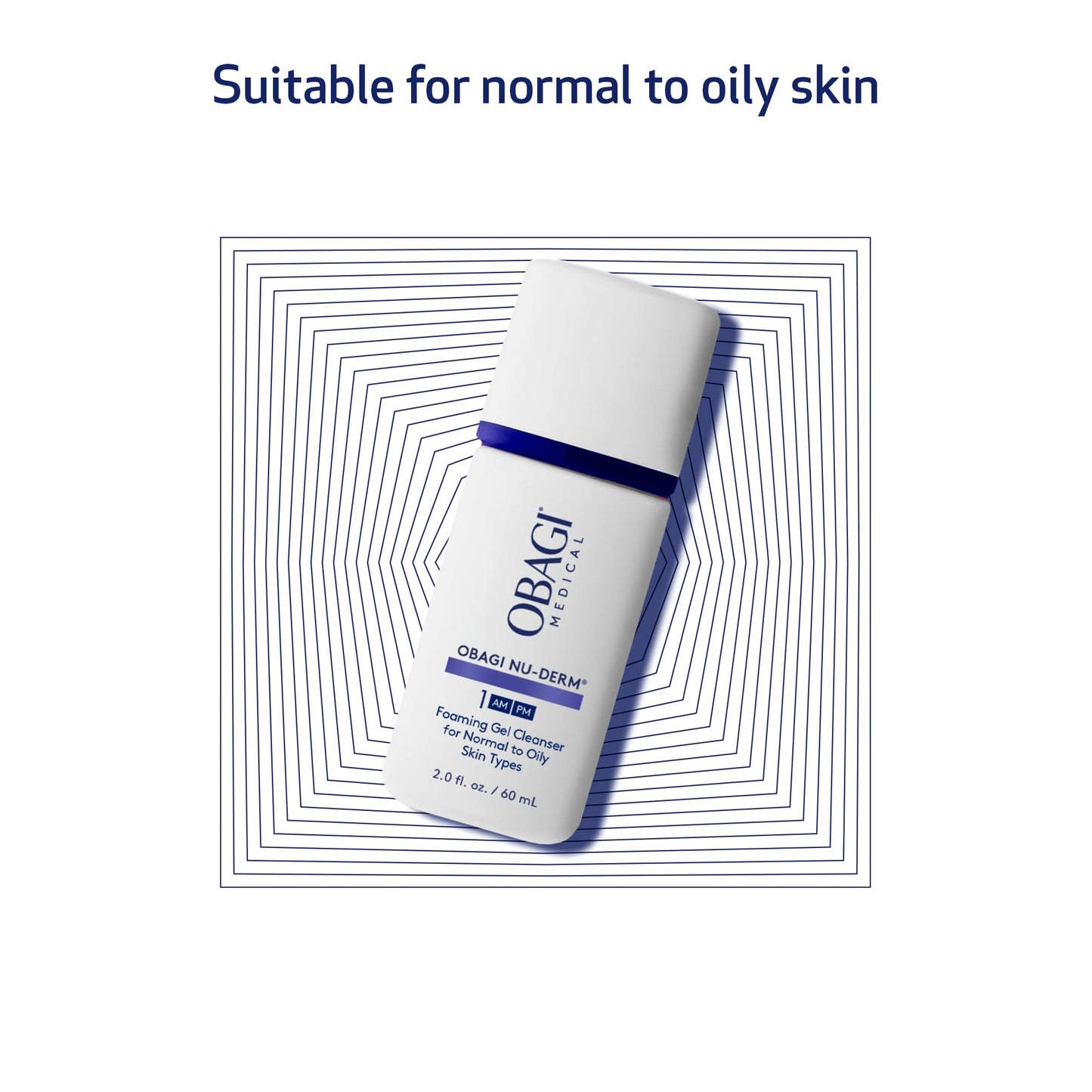 Obagi Nu-Derm Foaming Gel – Gel-Based Cleanser for Normal to Oily & Sensitive Skin (2 oz Travel Size)
