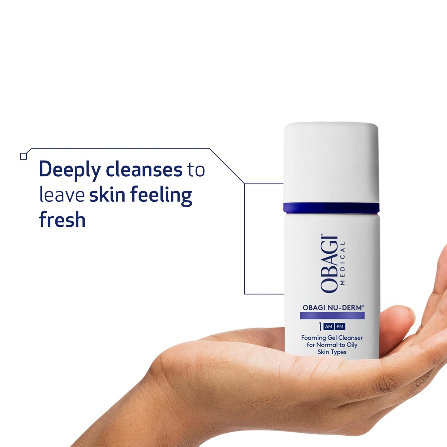 Obagi Nu-Derm Foaming Gel – Gel-Based Cleanser for Normal to Oily & Sensitive Skin (2 oz Travel Size)