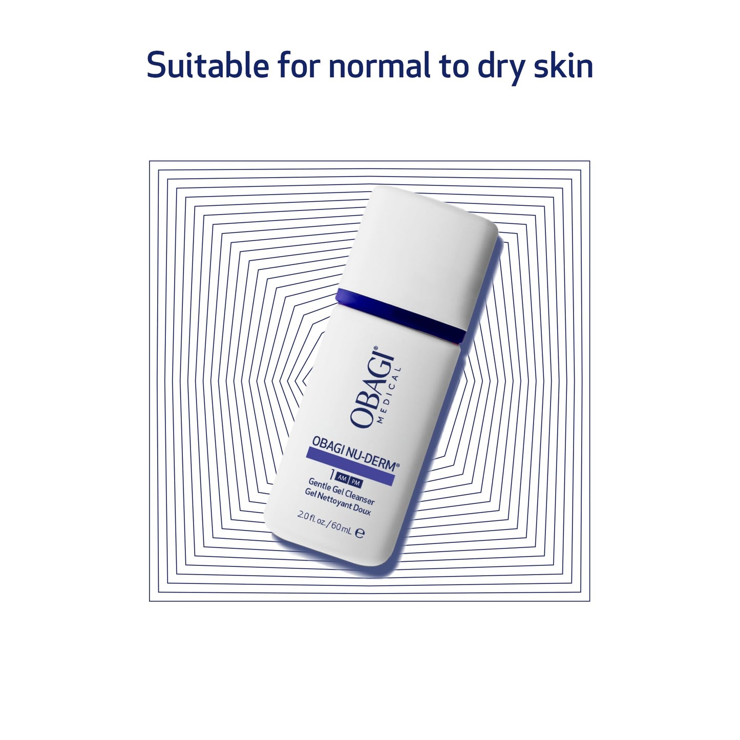 Obagi Nu-Derm Gentle Cleanser – Travel-Size Cleanser for Normal to Dry & Sensitive Skin | 2 oz