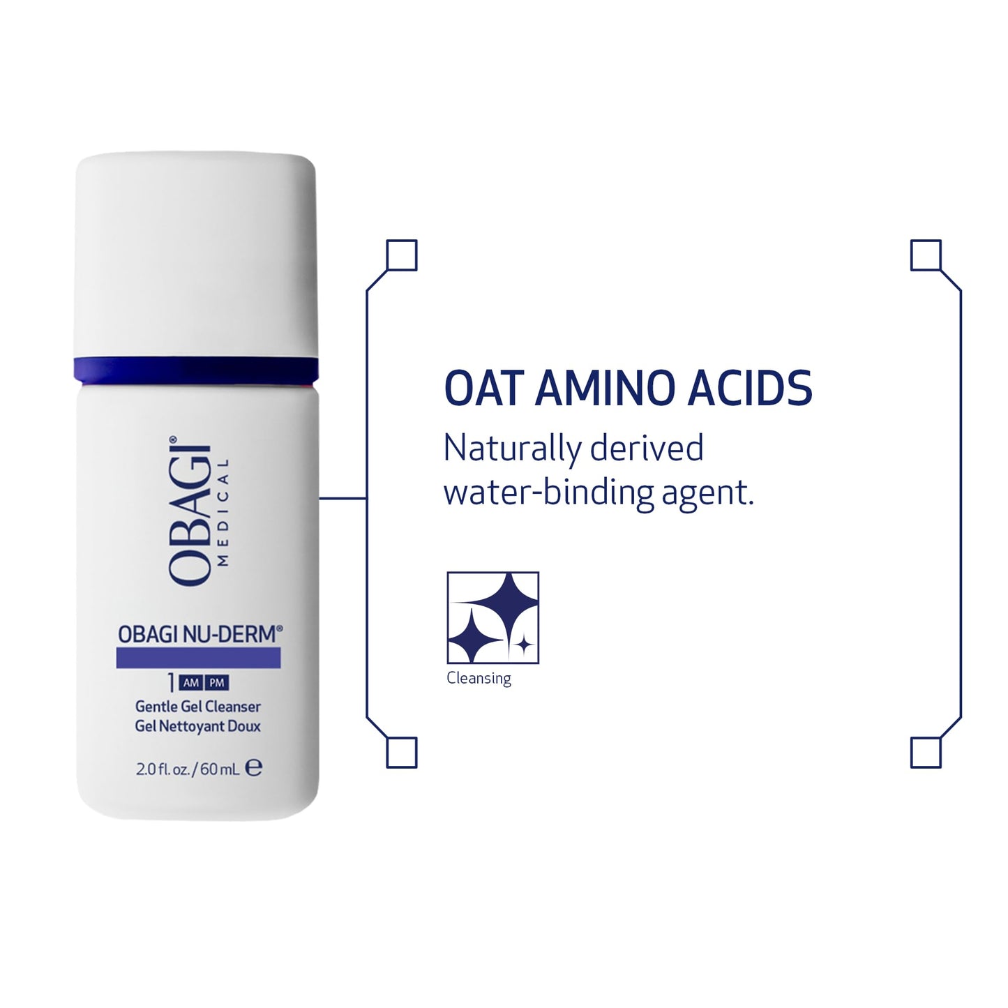 Obagi Nu-Derm Gentle Cleanser – Travel-Size Cleanser for Normal to Dry & Sensitive Skin | 2 oz