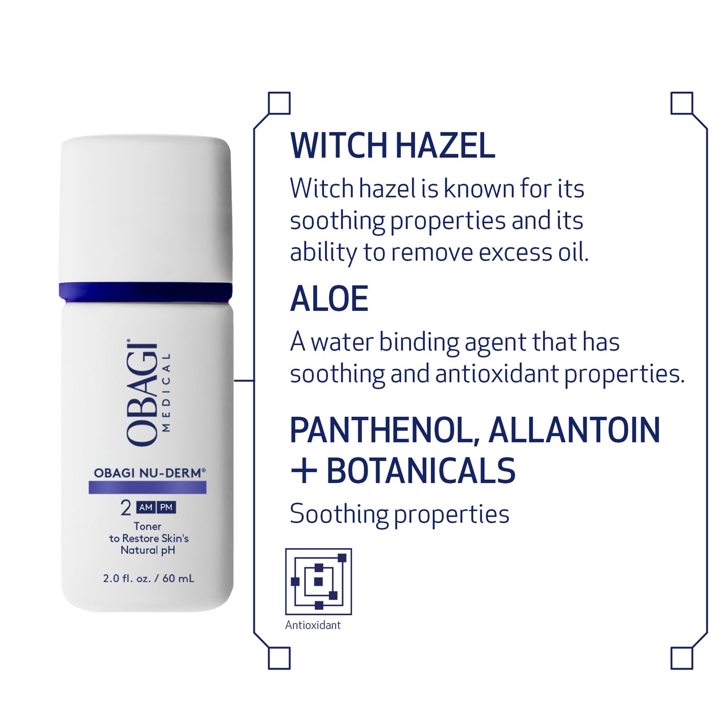 Obagi Nu-Derm Toner – Alcohol-Free Balancing Toner with Witch Hazel & Aloe, 2 oz Travel Size
