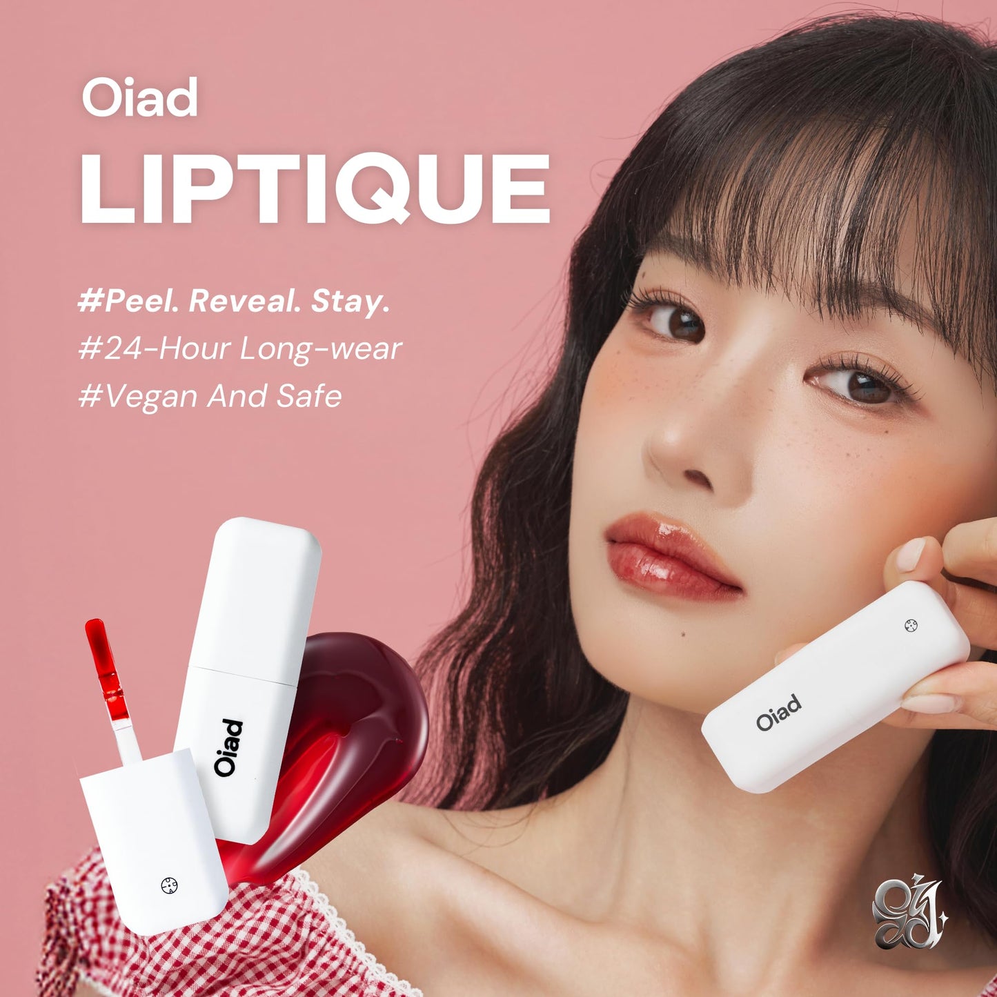 Oiad Liptique Lip Plumping Stain Peel Off – 24h Waterproof Lip Tint