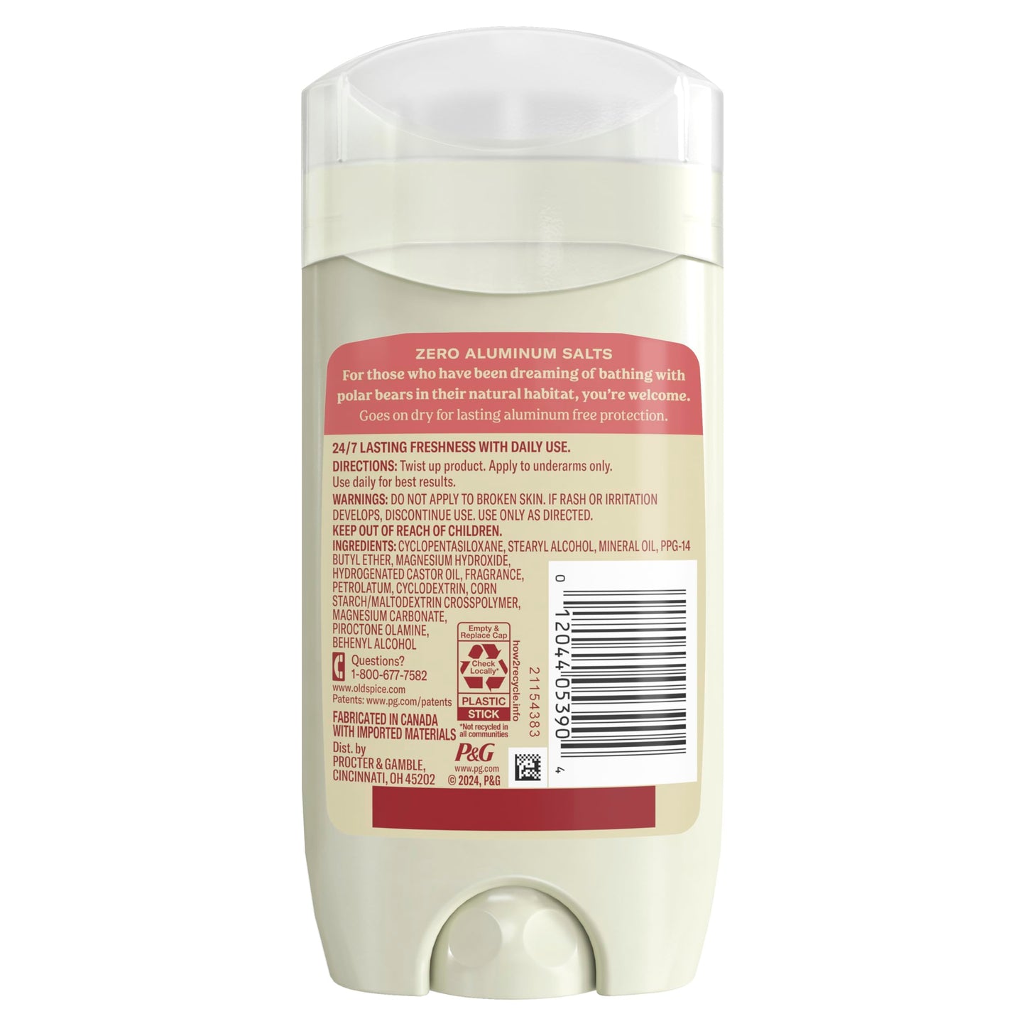 Old Spice GentleMan's Aluminum Free Deodorant, 3 x 3.0 oz – 24/7 Freshness Himalayan Sea Salt + Glacier Water