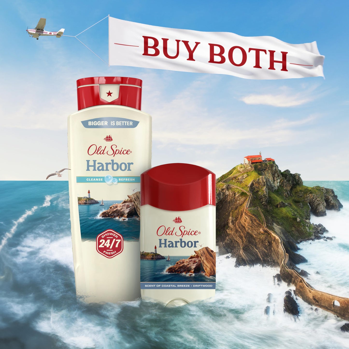 Old Spice Harbor Scent Antiperspirant & Deodorant for Men – 48 Hr Protection, 2.6 oz (Pack of 3)