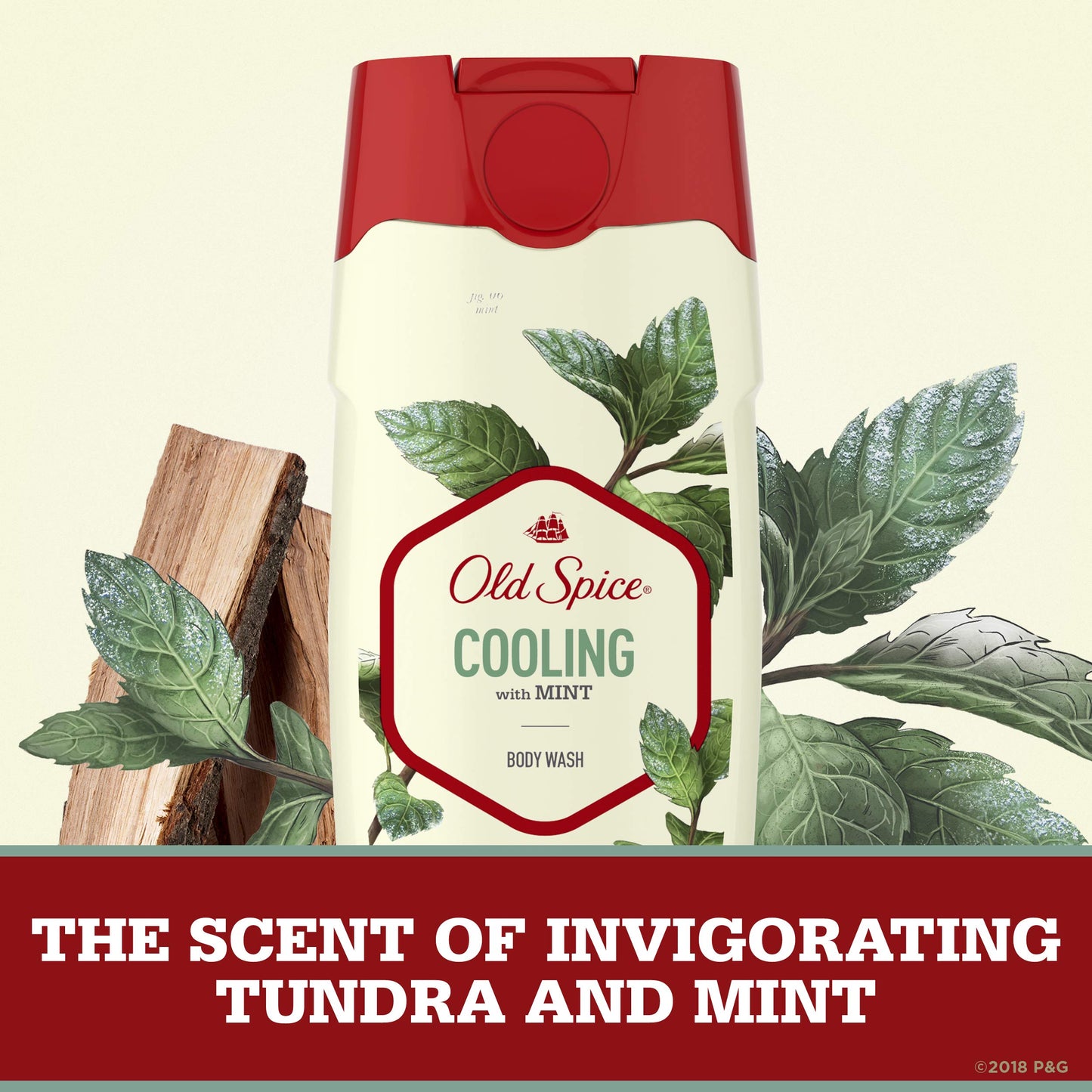 Old Spice Invigorate Cooling Mint Body Wash for Men – 16 oz Pack of 4