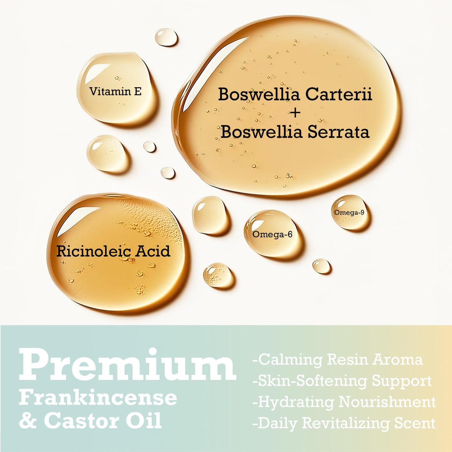 Olvaxin Frankincense & Castor Oil Roll-On with Rose Quartz — 2-Pack, 3.4 fl oz Total