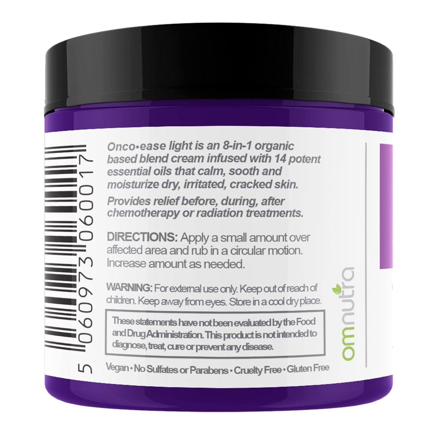 OmNutra OncoEase Oncology Cream – Organic Moisturizer for Dry Skin & Gentle Topical Care