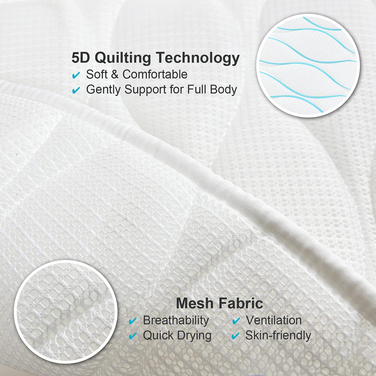 OMYSTYLE Full Body Bath Pillow – 21 Anti-Slip Suction Cups, 5D Air Mesh, Neck & Back Support
