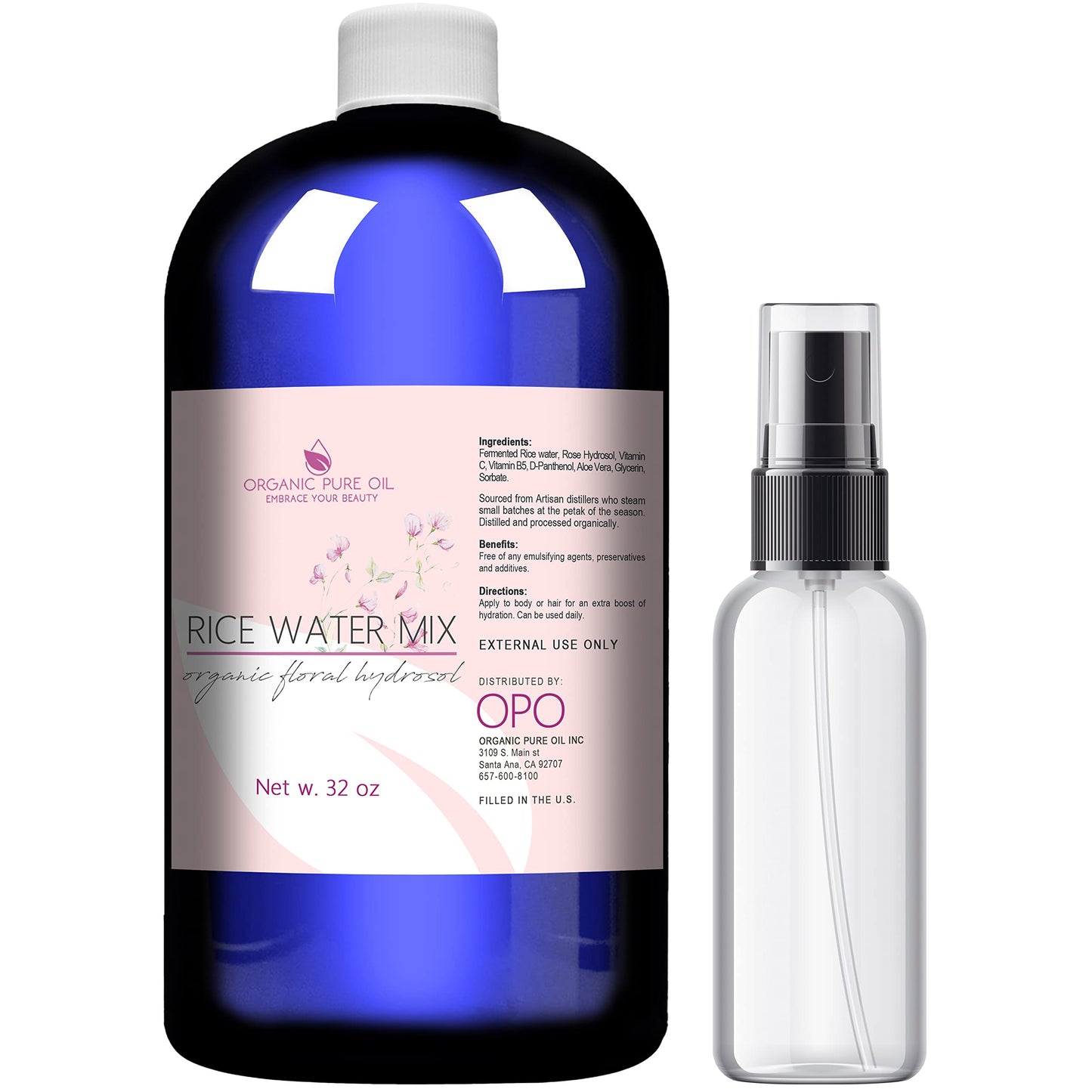 OPO Rice Water Hair Growth Mixture - Extra Strength Herbal Mist for Hair & Scalp