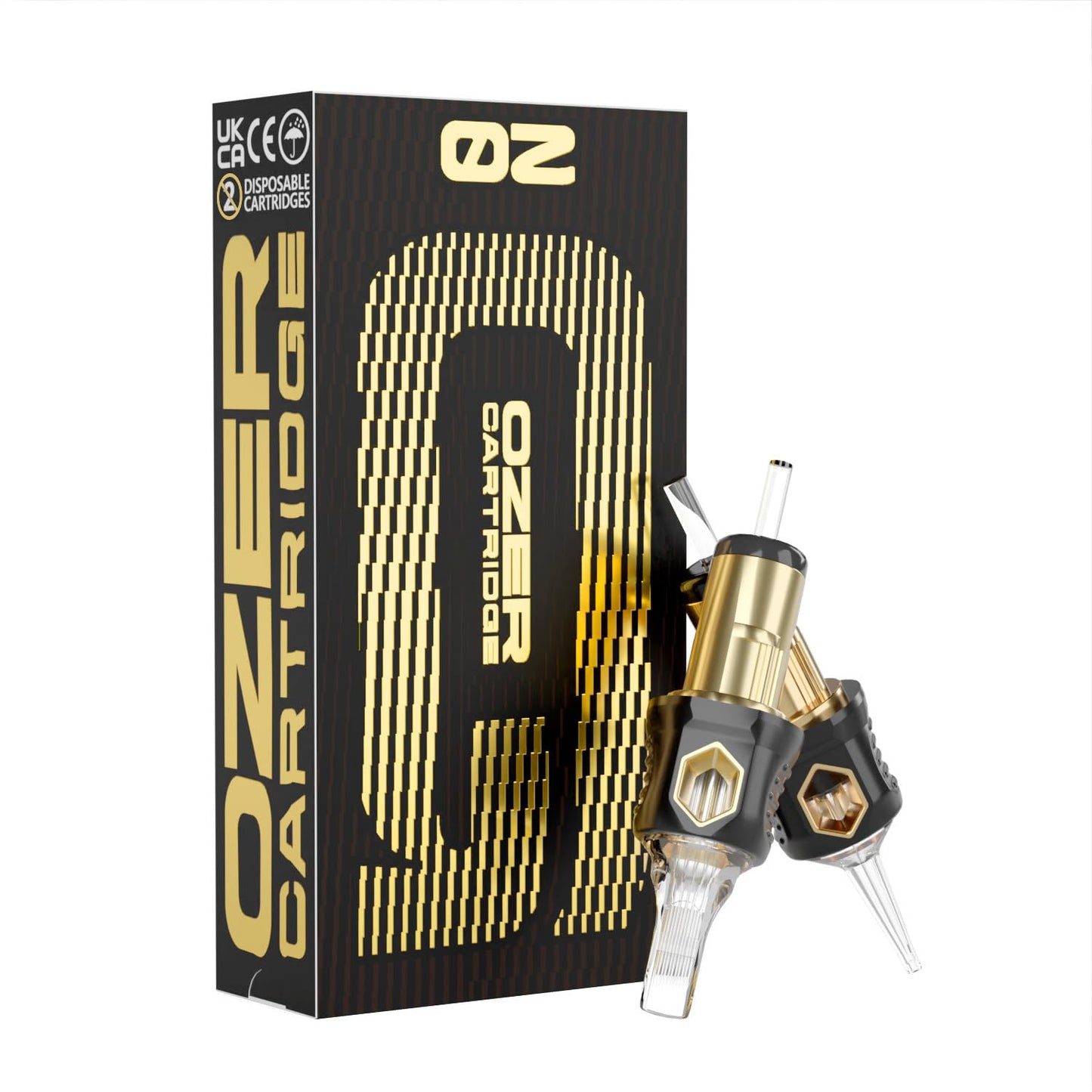 OZER Tattoo Cartridge #1209RM (0.35mm) 20Pcs Disposable Safety Cartridges – Round Liner