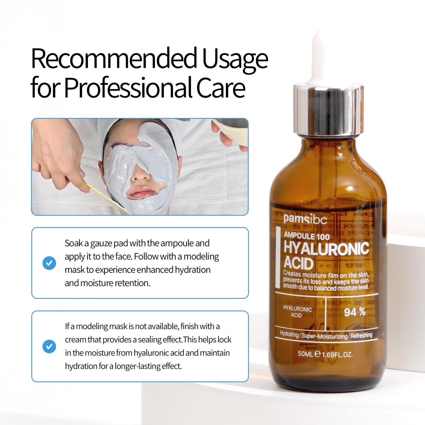 PAMSIBC PAMS IBC Ampoule 94% Hyaluronic Acid – Hydration Serum (50ml)