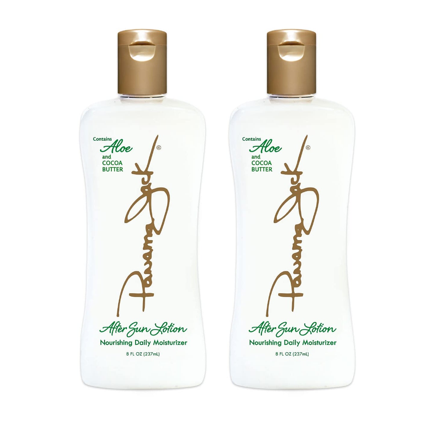 Panama Jack Aloe Moisturizer Lotion – After Sun Daily Skincare with Cocoa Butter & Olive Oils (8 oz x 2)