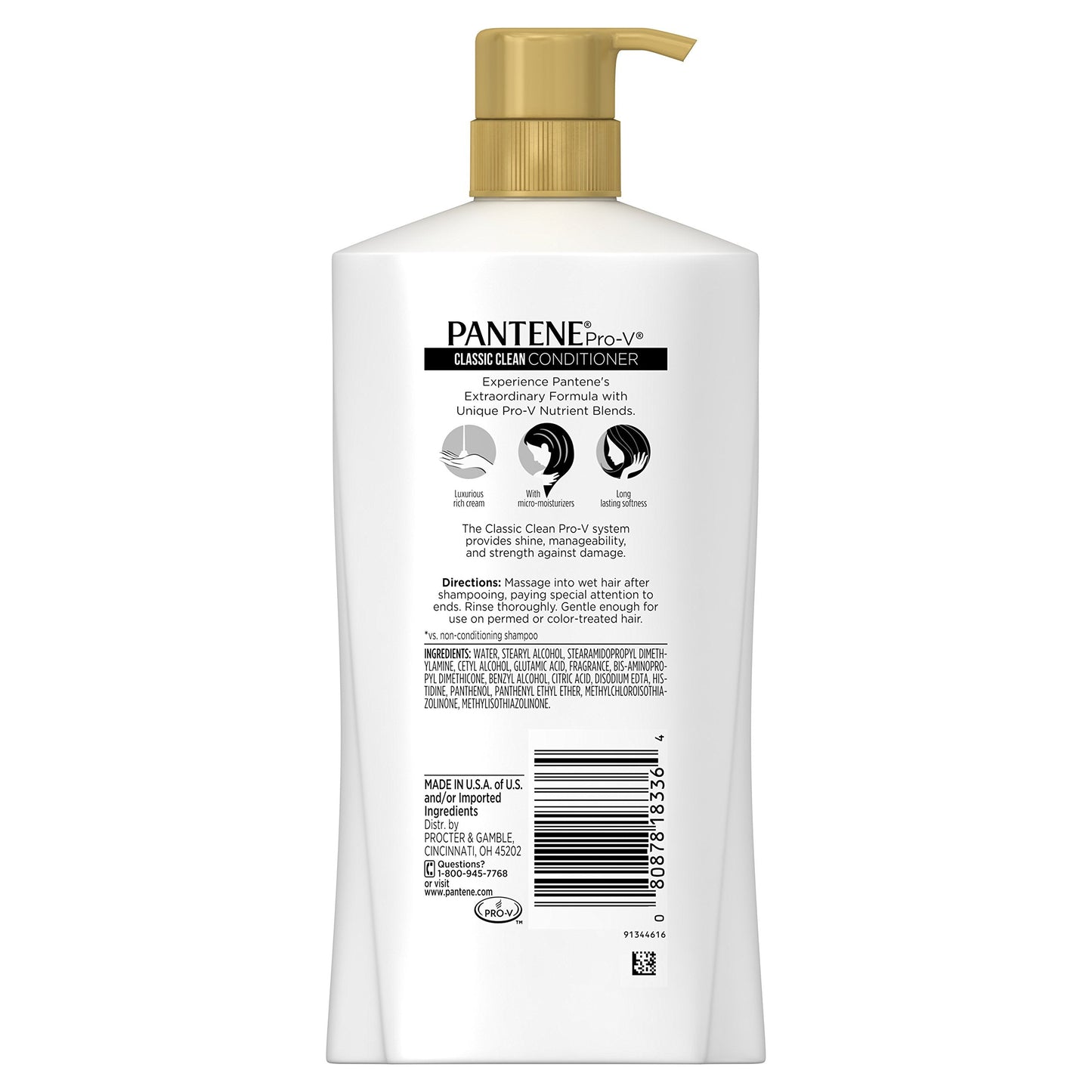 Pantene Pro-V Classic Clean Conditioner – 28.9 fl oz | Gentle Daily Hydration for All Hair Types