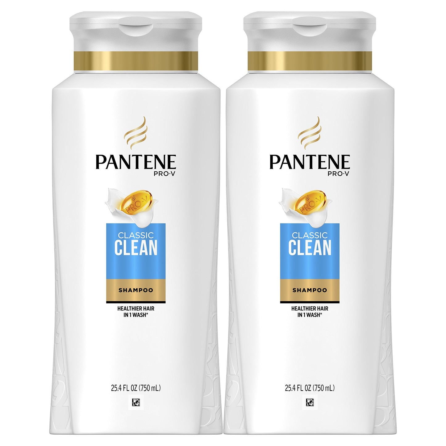 Pantene Pro-V Classic Clean Shampoo Twin Pack – 2 x 25.4 fl oz for Shine & Manageability