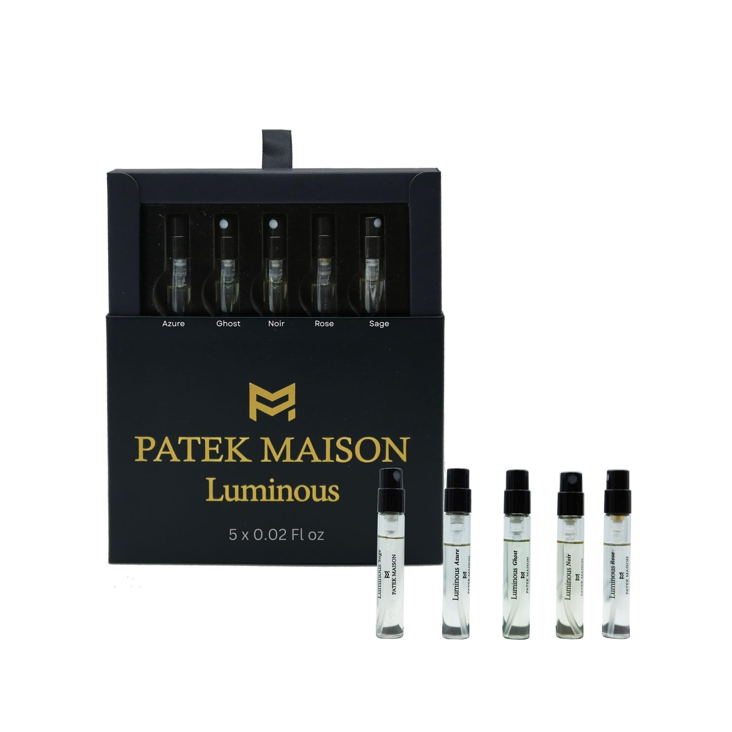 Patek Maison Luminous Discovery Mini Gift Set – 5 Unisex EDP Vials (0.085 oz each)