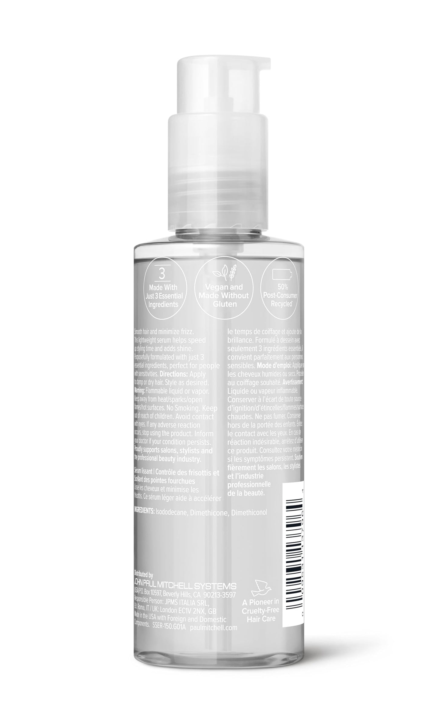 Paul Mitchell Clear Smoothing Serum – Fragrance-Free Blowout Primer for Sensitive Skin