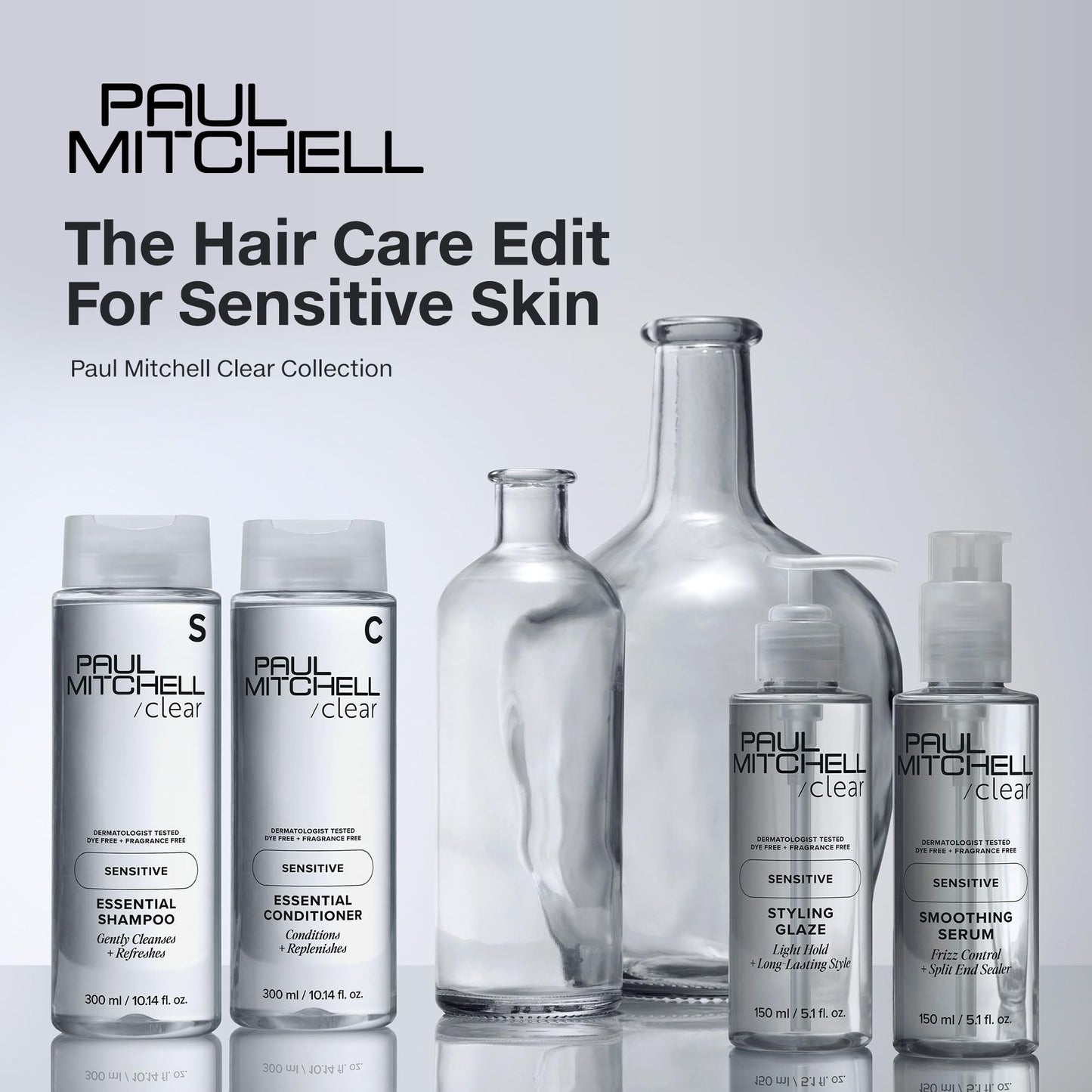 Paul Mitchell Clear Smoothing Serum – Fragrance-Free Blowout Primer for Sensitive Skin