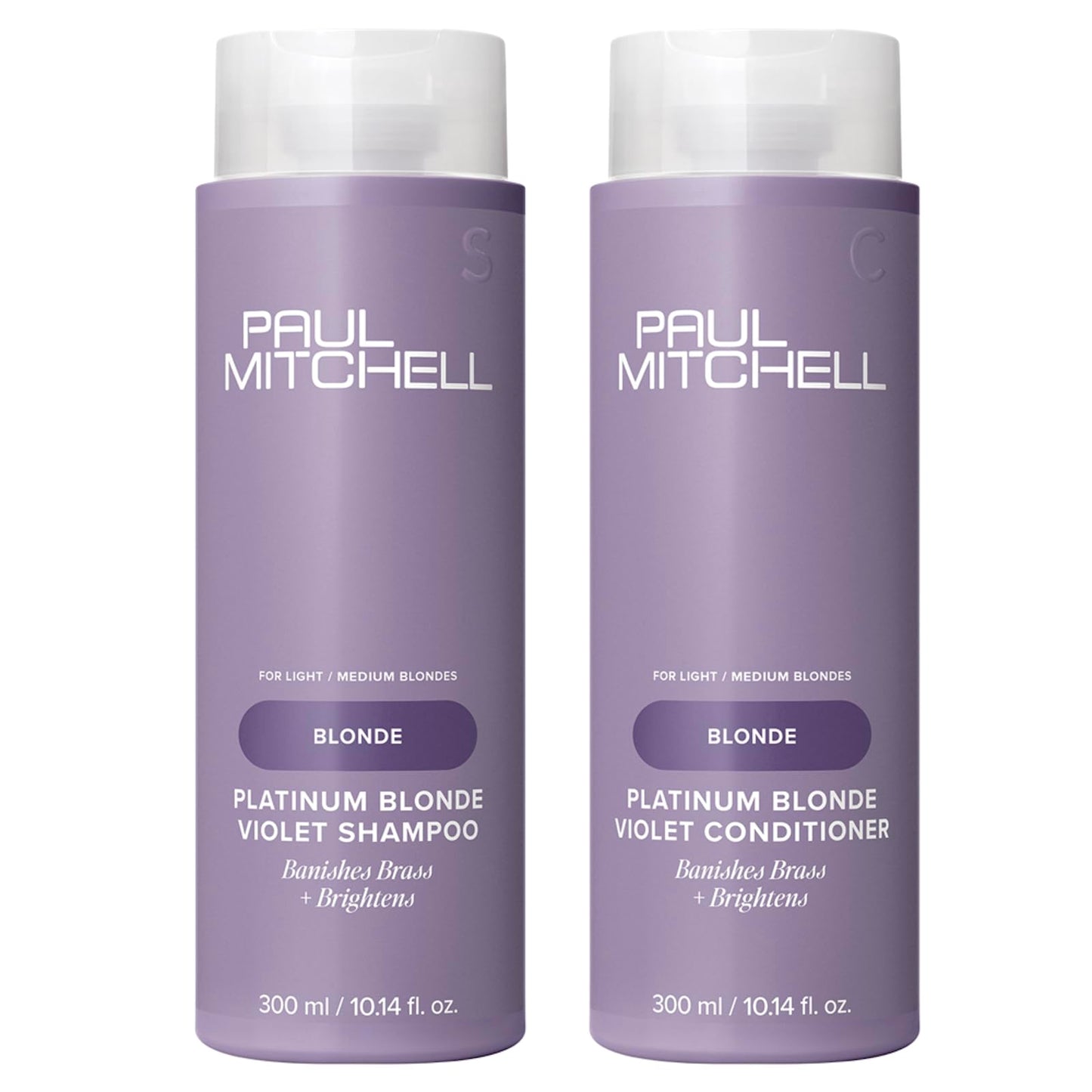Paul Mitchell Platinum Blonde Gift Set - Purple Shampoo & Conditioner for Brassy Hair